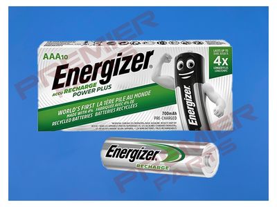 10 x Energizer Power Plus AAA HR03 700mAh Rechargeable Batteries 10 x Energizer Power Plus AAA HR03 700mAh Rechargeable Batteries