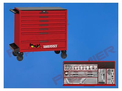 37" PRO35™ roller cabinet tool kit 595 pieces red