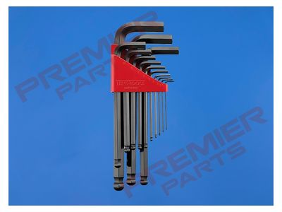 Hex key set, ball point, metric, 2-19 mm, 13 pieces Hex key set, ball point, metric, 2-19 mm, 13 pieces