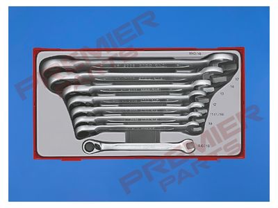 Ratcheting Combination Spanner Set R TT1 8 Pieces