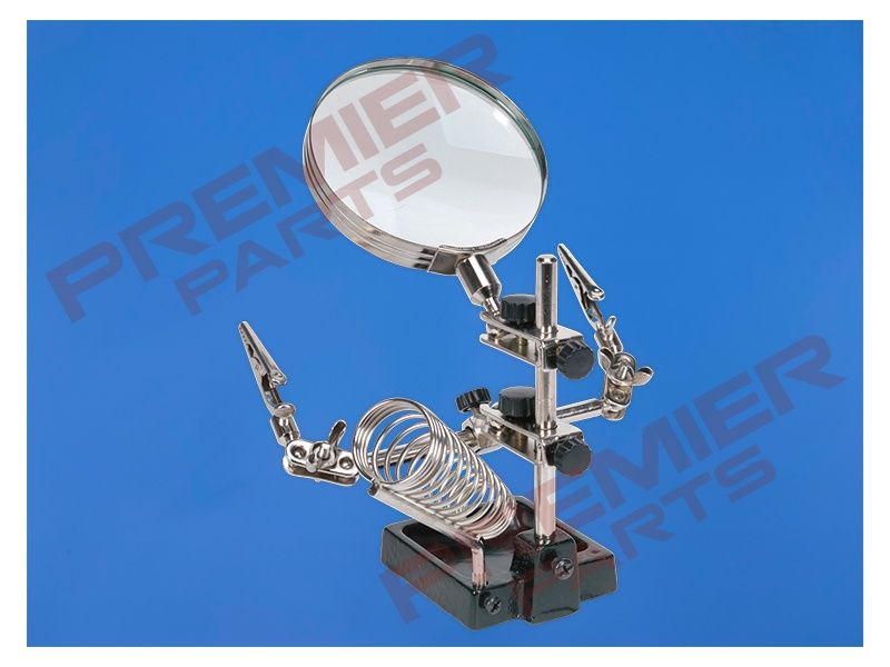 Mini Robot Soldering Stand with Magnifier &amp; Iron Holder