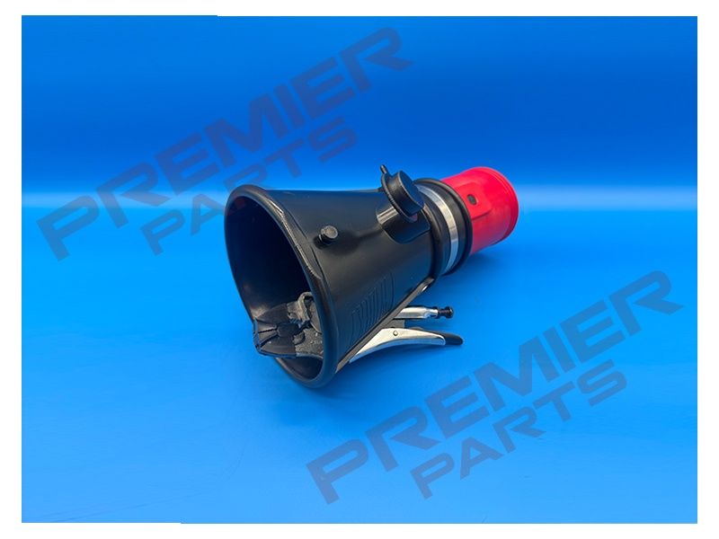 Rubber clamp on damper nozzle with shut off facility