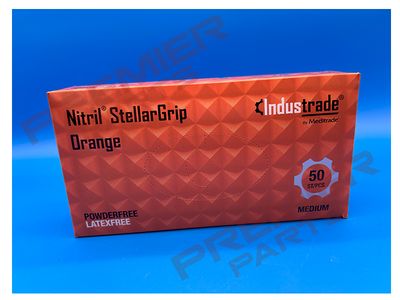 Orange Diamond Grip Nitrile Gloves (50s) M, L, XL Orange Diamond Grip Nitrile Gloves (50s) M, L, XL
