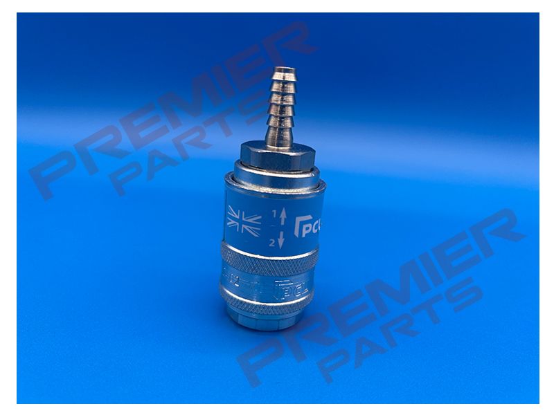 S19 Safety Coupling Safeflow Hose Tailpiece 1/4, 5/16 3/8, BARB SIZE: 1/4 (6.35)