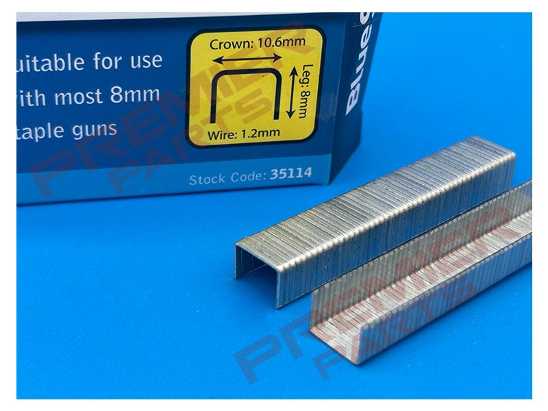 8MM CROWN FLAT WIRE STAPLES JT21 STYLE