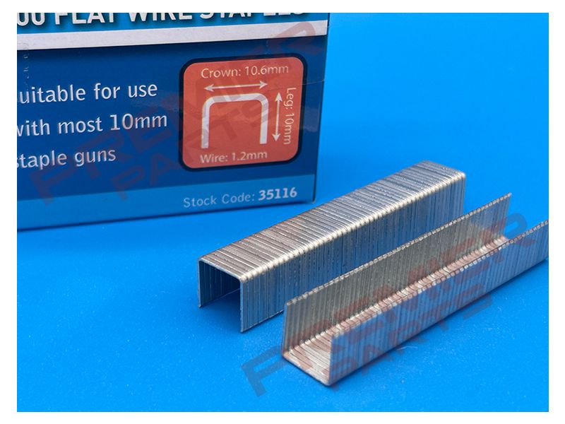 10mm Crown Flat Wire Staples T50 Type