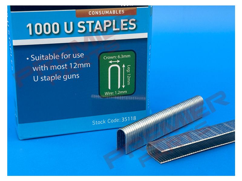 1000 PCE 12mm U-Staples
