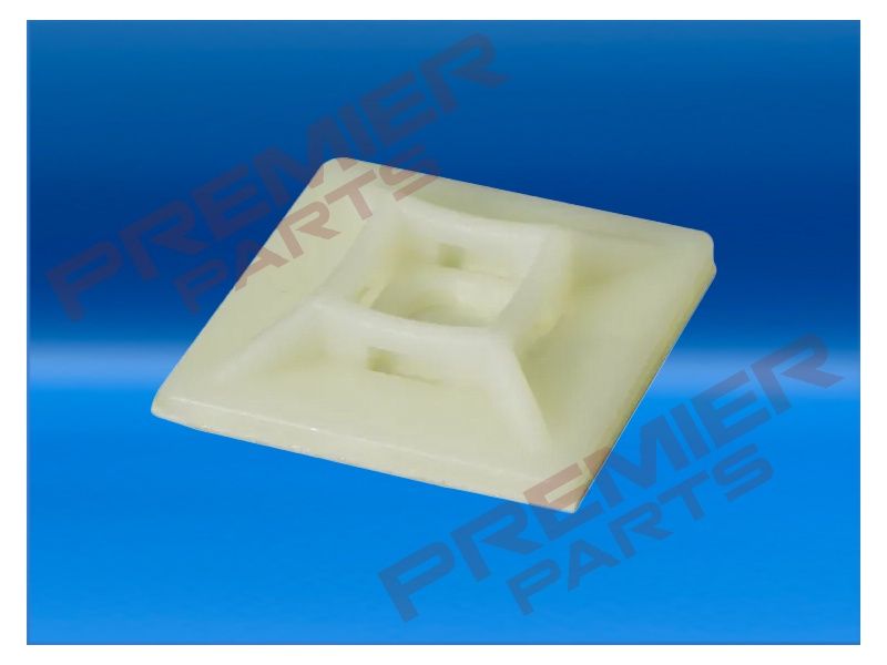 Natural/White 4 Way Adhesive Tiebase 28mm (PK100)