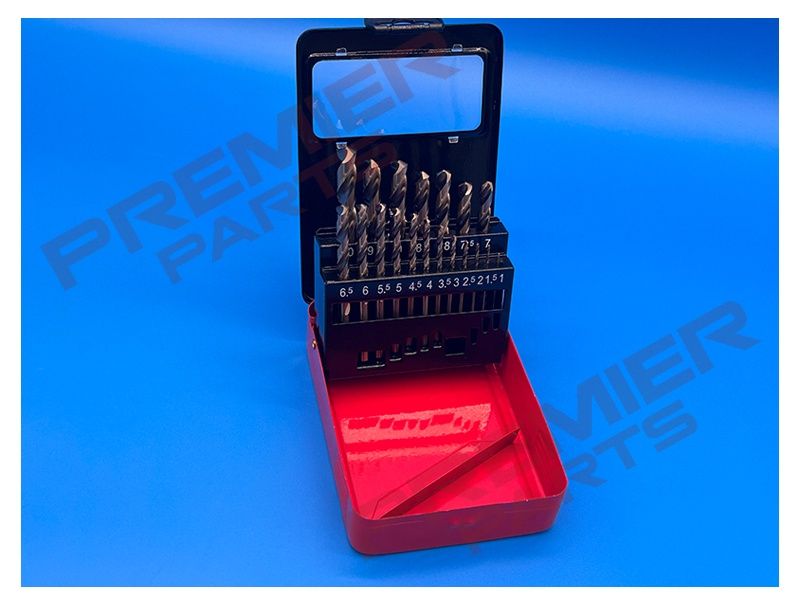 HSS Cobalt Fully Ground Drill Bit Set 19pc