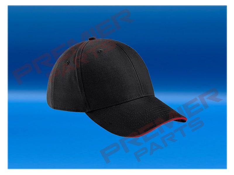Athleisure 6-panel cap (BC020)., Colour: Black/Red