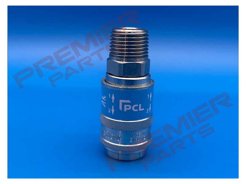 S19 Safety Coupling Safeflow male Thread 1/4, 3/8, 1/2, THREAD SIZE: 1/4