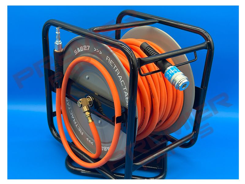 30m Swivel Air Hose Reel 6mm ID (S19 SAFETY COUPLINGS)