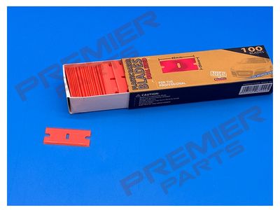 MC Dual Sided Red Plastic Scraper Blades