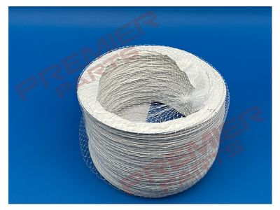 White PVC flexible round hose 150mm dia x 3m length