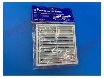100mm multi fit outlet/louvre grille -white