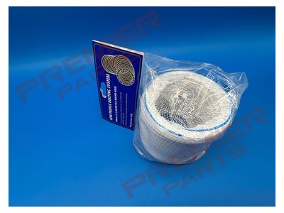 White PVC flexible round hose 100mm dia x 3m length