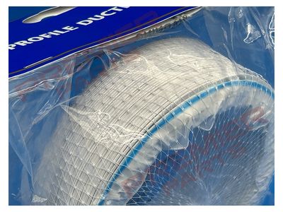 White PVC flexible round hose 100mm dia x 1m length