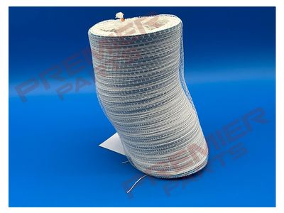 White PVC flexible round hose 100mm dia x 6m length