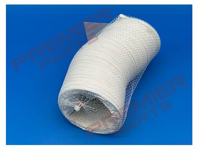 White PVC flexible round hose 100mm dia x 6m length