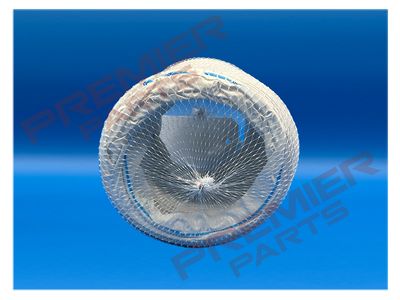White PVC flexible round hose 125mm dia x 3m length