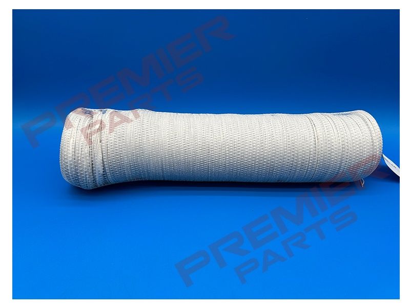 White PVC flexible round hose 100mm dia x 15m length