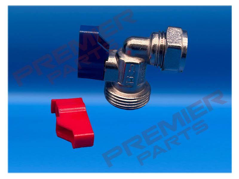 Washing Machine Valve - Angled 15mm x 3/4"
