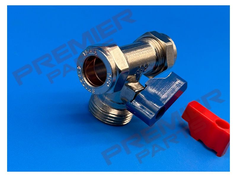 Washing Machine Valve - Tee 15mm x 3/4"