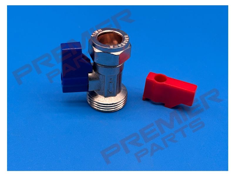 Washing Machine Valve - straight 15mm x 3/4"