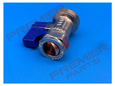 Washing Machine Valve - straight 15mm x 3/4"