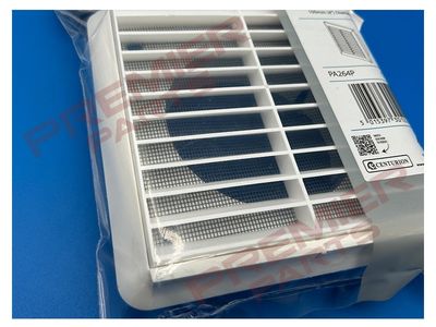 Louvred Grille with Flyscreen - White - 100mm