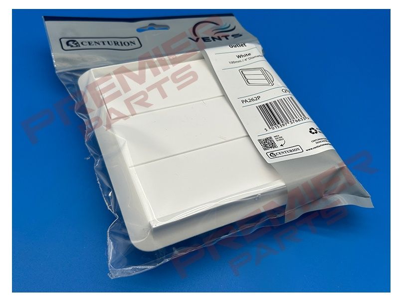 Gravity Flap Wall Outlet - White - 100mm