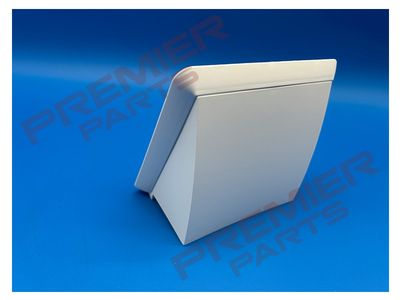 100mm Cowled Wall Outlet - White