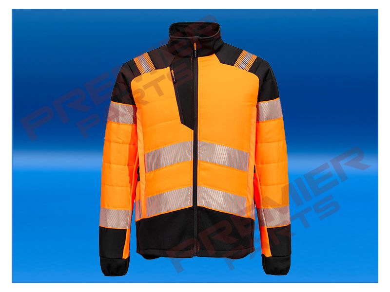 Hi-Vis Hybrid Baffle Jacket, Colour: Orange / Black, Size: Small