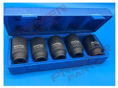5 PCE 1/2" Metric Cr-Mo Impact Hub Sockets (30-36mm)