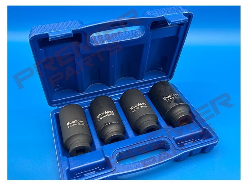 4 PCE 1/2" Metric Cr-Mo Impact Sockets (30-36mm)