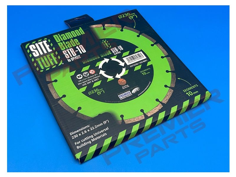 STB-10 Diamond blade for building materials 230 x 2.6 x 10 x 22.2mm (9")