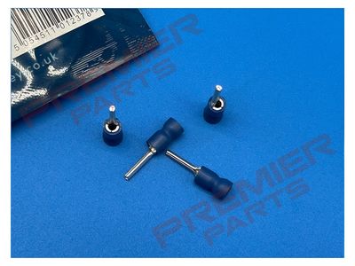 Easy-Entry Pin Terminal 12 x 1.9mm, Blue - Pack of 100