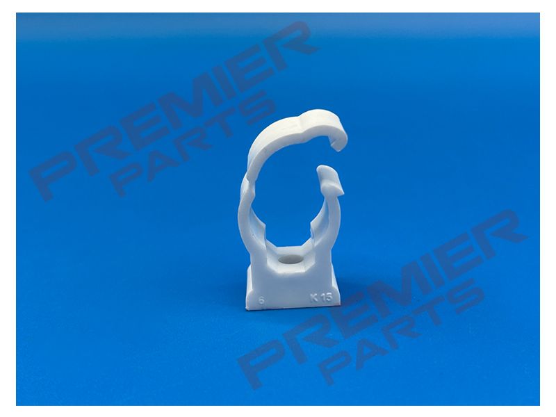 Fliptop Pipe Clip with Centre Fixing - 15mm, Plastic