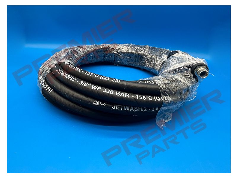 10M Black Pressure Washer Hose M22 X 1.5 Female X 3/8" BSP Male