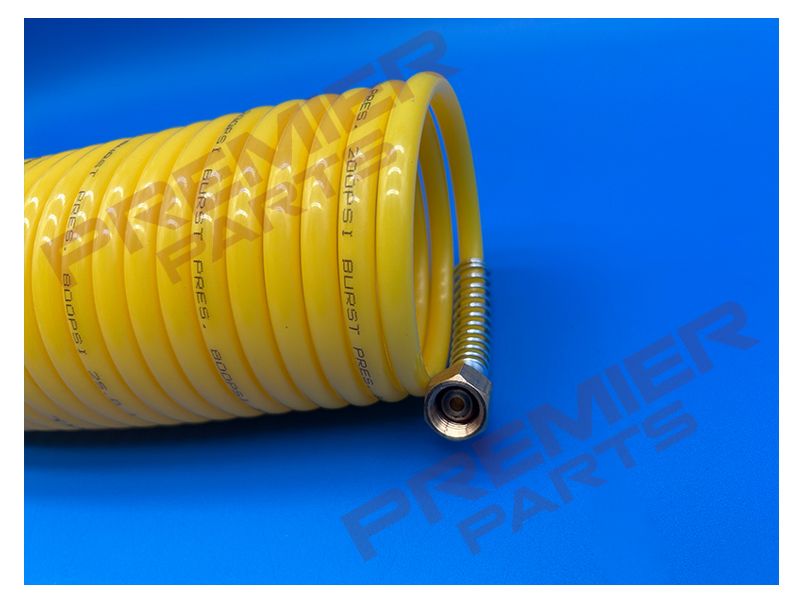 Coil Hose 25Ft (7.62M) With 1/4 Swivel nuts (Cone Seats)