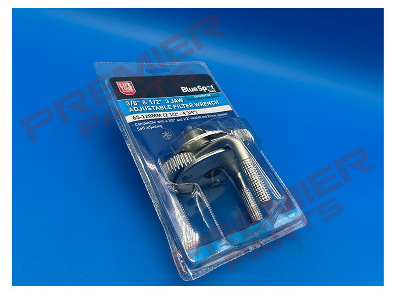 3/8" & 1/2" 3 Jaw Adjustable Filter Wrench (65-120mm) 3/8" & 1/2" 3 Jaw Adjustable Filter Wrench (65-120mm)