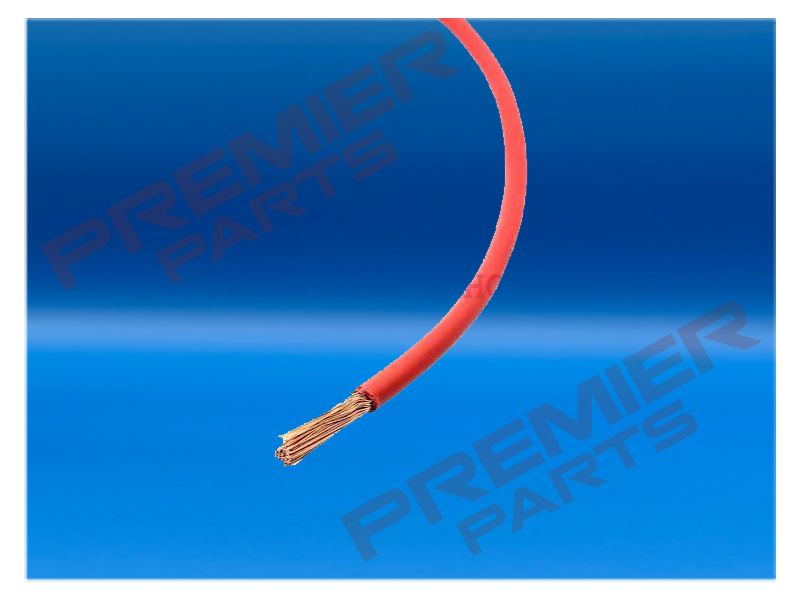 Automotive Thin Wall Cable Black or Red Per Mtr 2, 3, 4, 6 mm², Colour: RED, mm²: 2mm²