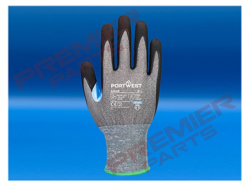 CS Cut D21 Nitrile Glove Grey/Black A648, Size: Small
