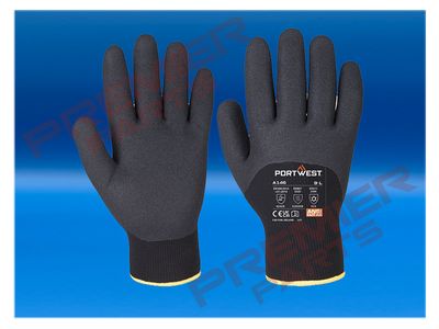 Cold 15 Nitrile Sandy 3/4 Dipped Glove Black A146