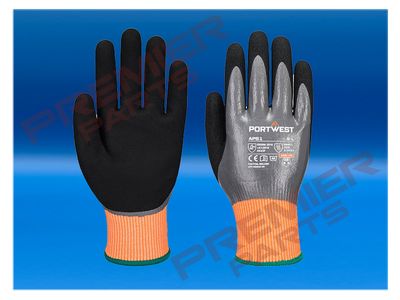 Cut F15 Nitrile Aqua Glove Grey/Black AP51