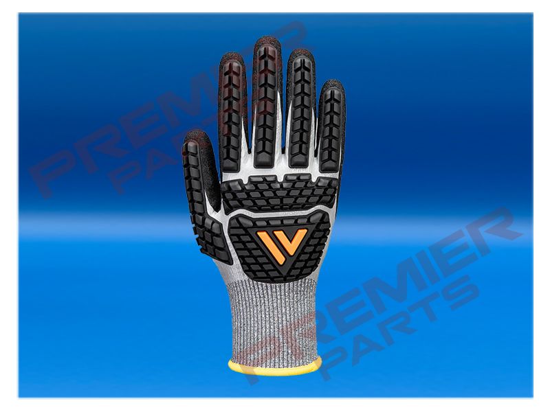 Impact F13 Nitrile Foam TPR Waterproof Glove Grey/Black AP54, Size: Small