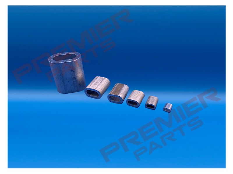 Oval Aluminium Wire Rope Sleeve Ferrules For 1, 1.5, 2, 3, 4, 5, 6, 8, 10, 12MM OD Wire