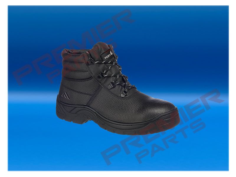 Steel Leather Ankle Boot S3 HRO SRC Black FD03, Size: 5 (38)