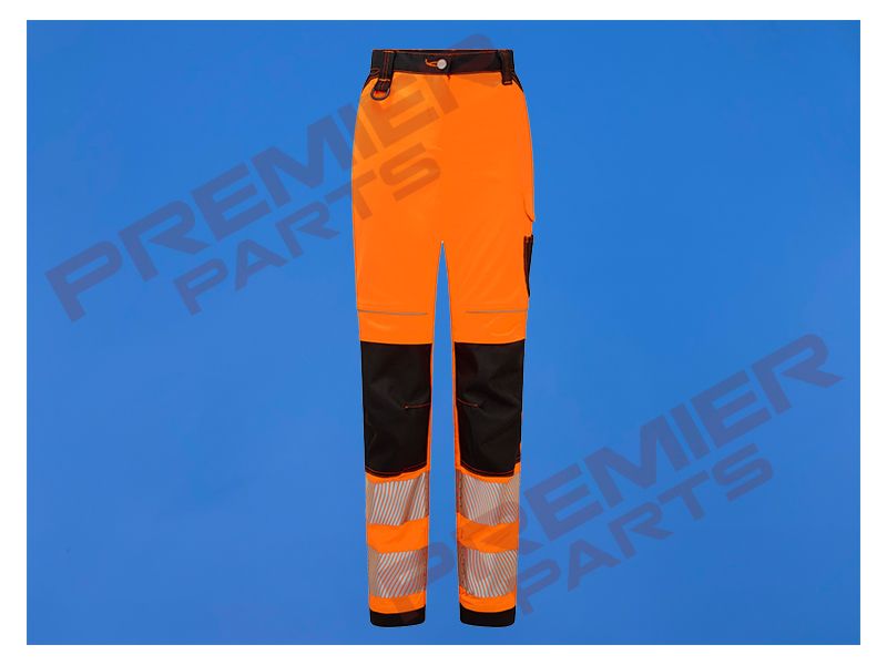 Hi-Vis Women's Stretch Work Trousers PW3 PW385, Colour: HI-VIS Orange, Size: 8 (26)