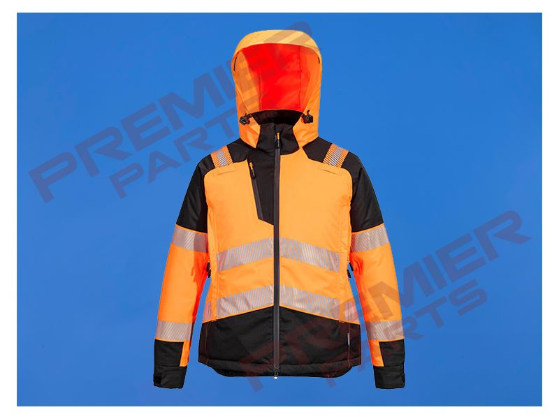 Hi-Vis Women's Winter Jacket PW3 T162, Colour: HI-VIS Orange, Size: XS